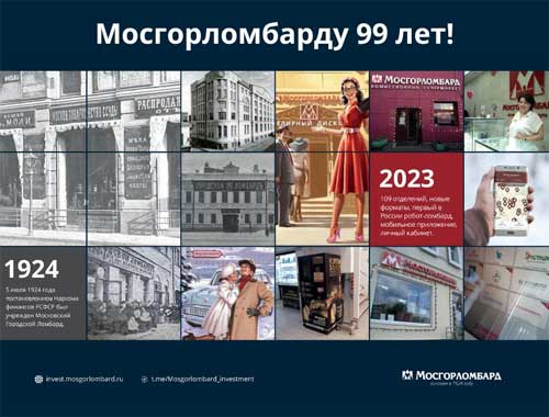 «Мосгорломбард» - 99 лет на российском рынке